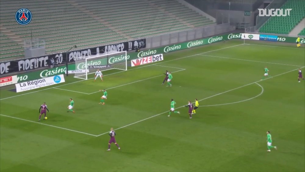 Moise Kean got PSG a point at St Etienne. DUGOUT