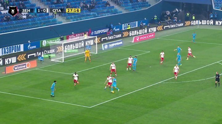 Golaço de Claudinho pelo Zenit em clássico contra o Spartak na Rússia