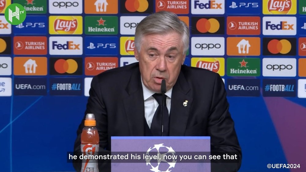 Carlo Ancelotti comments on Brahim Diaz’s great level in the press room. DUGOUT