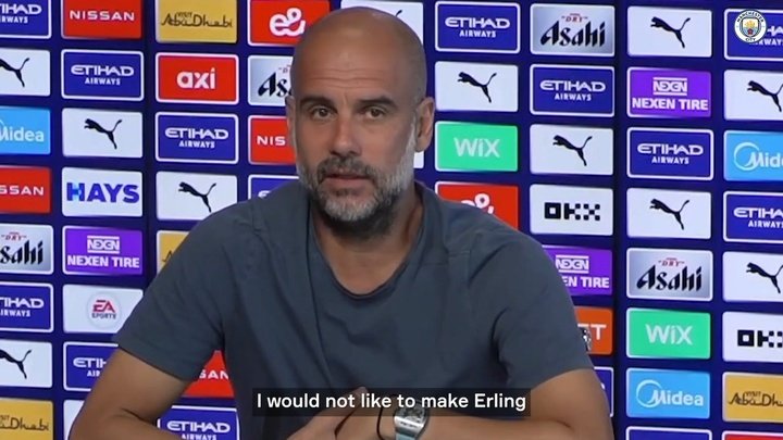VIDEO: 'I think Haaland can become a better player' - Guardiola