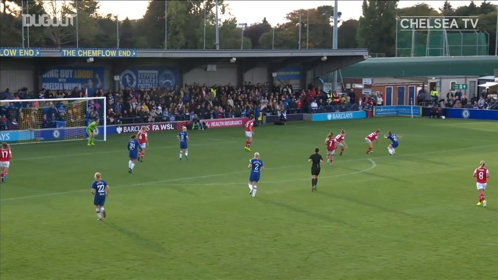 Maria Thorisdottir scored as Arsenal beat Chelsea. DUGOUT