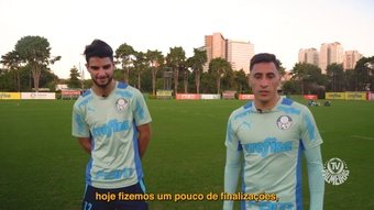 Os novos reforços no ataque do Palmeiras.AFP
