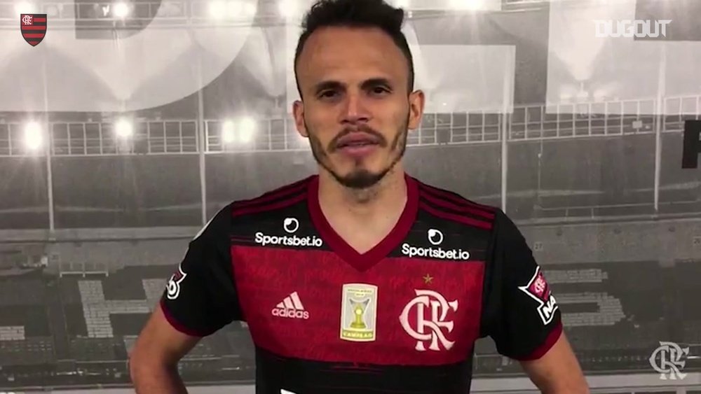 Renê comemora gol em vitória do Flamengo. DUGOUT