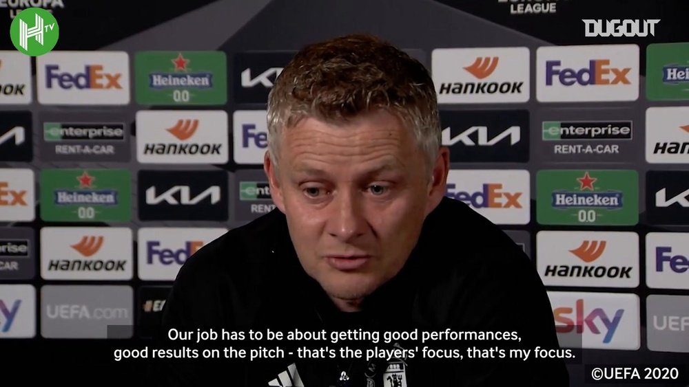 The United boss looks ahead to Thursday's EL semi-final against Roma. DUGOUT
