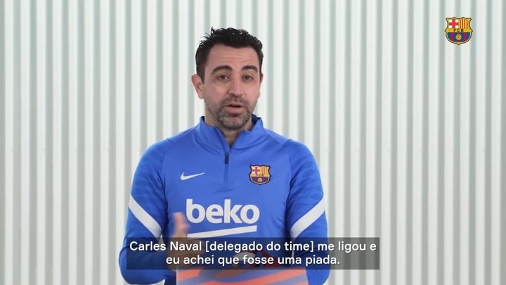 Xavi relembra estreia como jogador do Barcelona