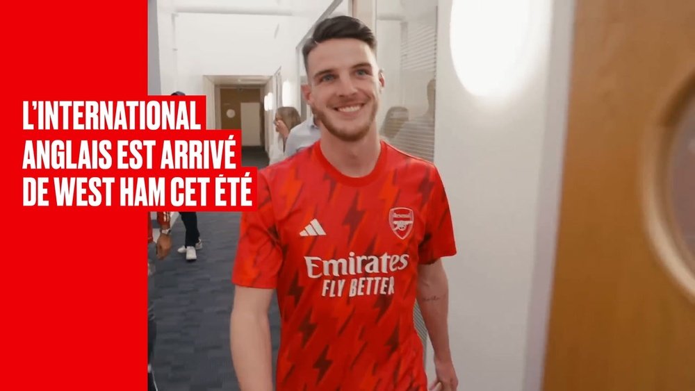 Declan Rice goûte déjà aux trophées avec Arsenal. Dugout