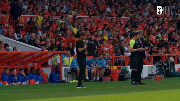 VÍDEO: así vivió Conte el doblete de Kane contra el Nottingham Forest
