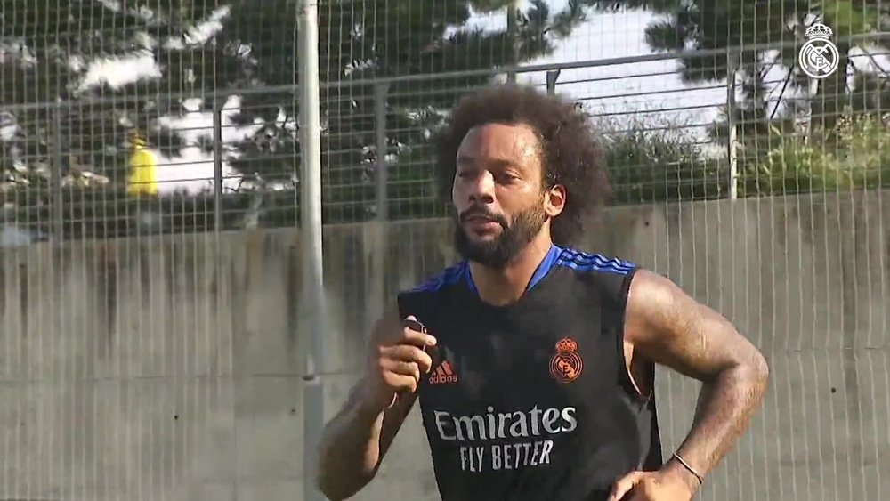 Marcelo é um dos destaques em treino do Real Madrid. DUGOUT