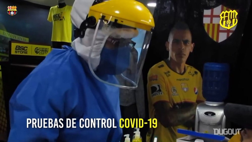 Barcelona's players were tested for coronavirus before returning to training. DUGOUT