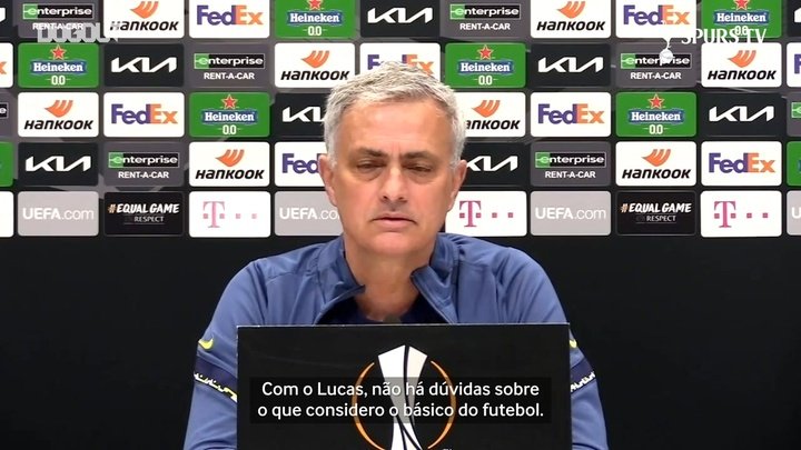 VÍDEO: Mourinho destaca postura de Lucas no Tottenham