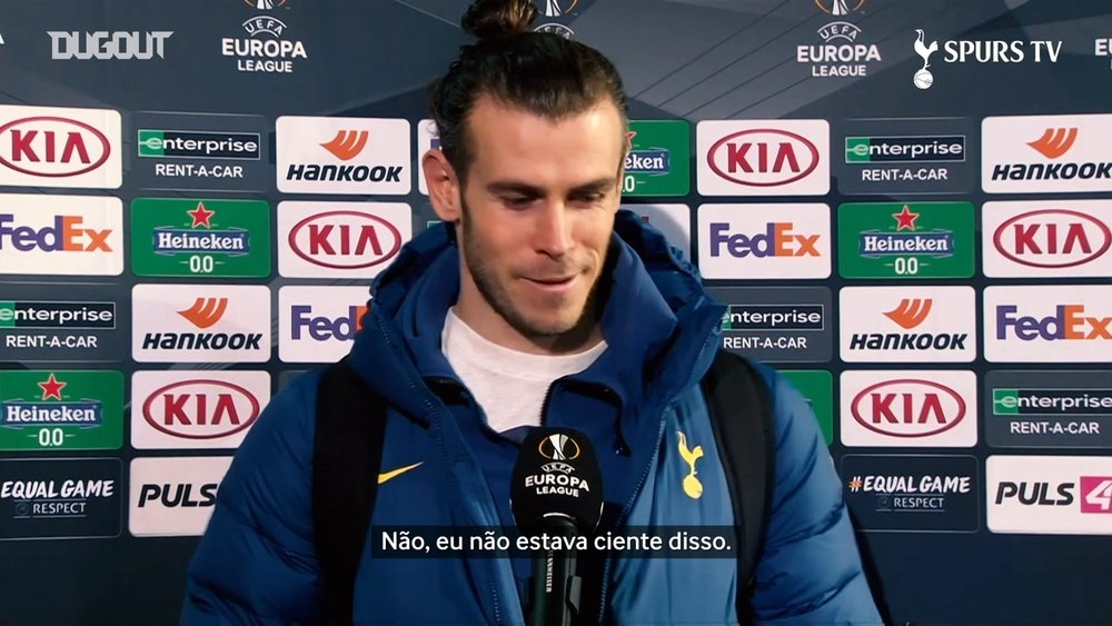 Em cobrança de pênalti, Gareth Bale abriu o placar para o Tottenham na Europa League. DUGOUT