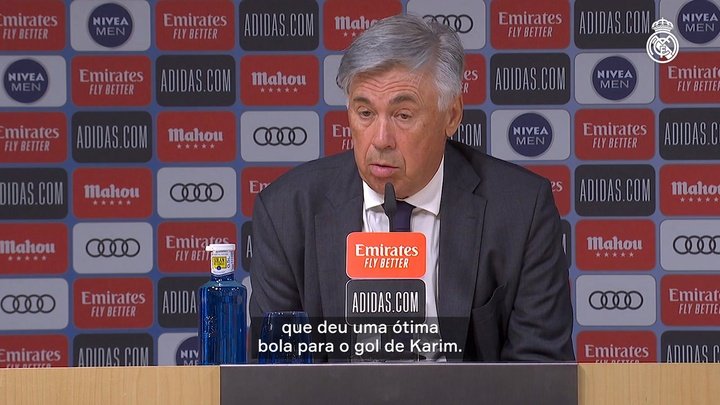 VÍDEO: Ancelotti exalta atmosfera em volta do Real Madrid ao Santiago Bernabéu