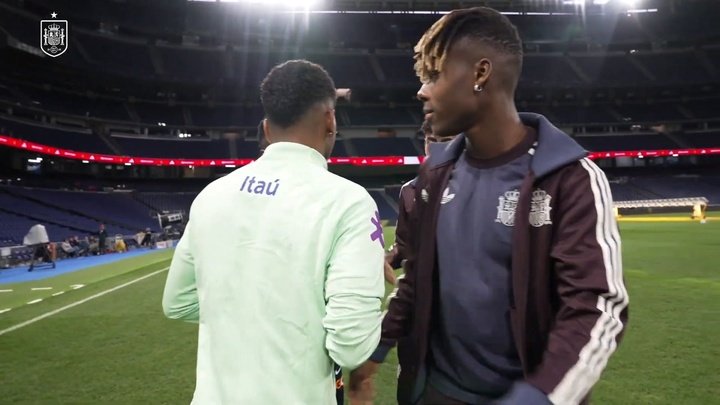 VIDEO: Vini Jr and Lamine Yamal unite at the Bernabeu against racism