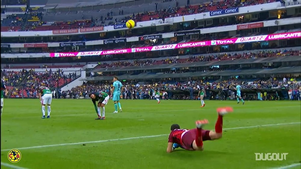 Marchesin did a scorpion kick of his own for Club America back in 2018. DUGOUT