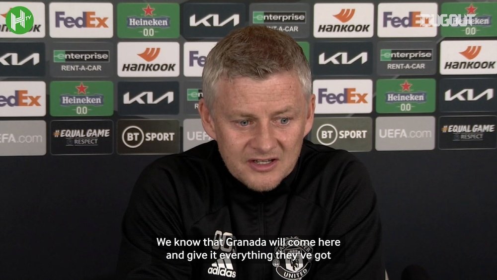 Ole Gunnar Solskjaer has been talking ahead of the Europa League tie with Granada. DUGOUT