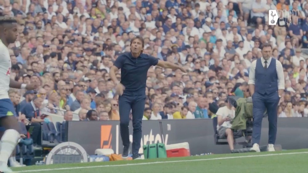 VÍDEO: así vivió Conte la victoria del Tottenham en la primera jornada. DUGOUT