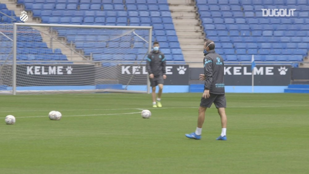 Espanyol are preparing for Sunday's clash with Alcorcon. DUGOUT