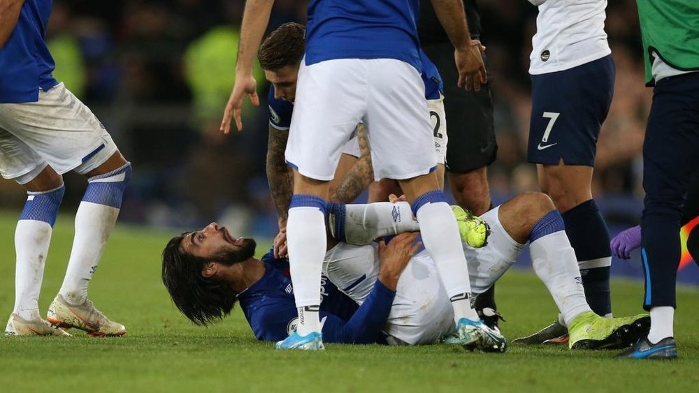 Terrible image à Goodison Park ce dimanche. Goal