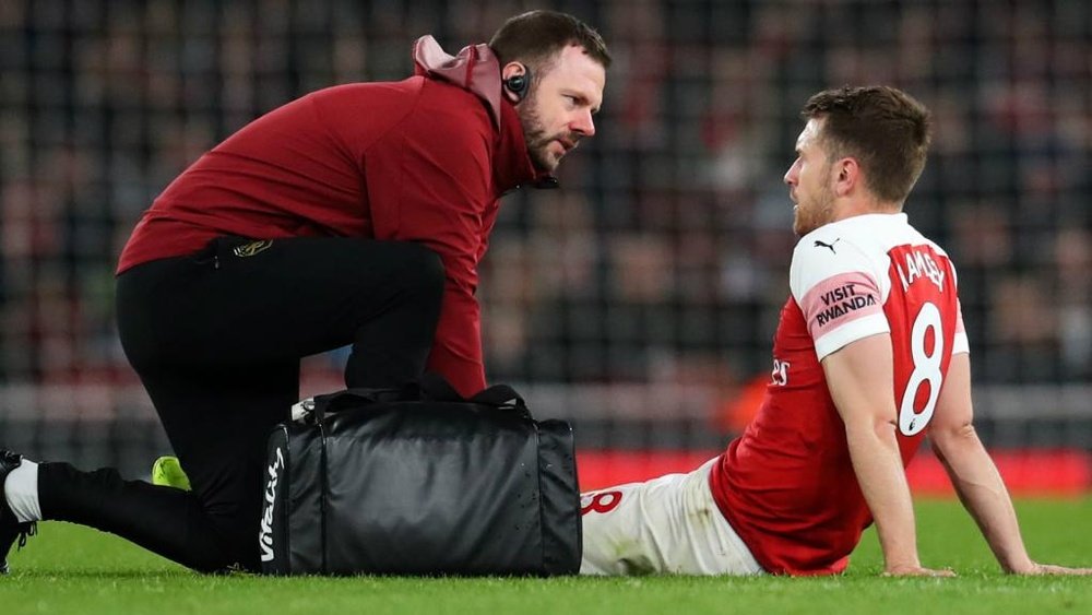 Aaron Ramsey is struggling to be fit for this weekend. GOAL