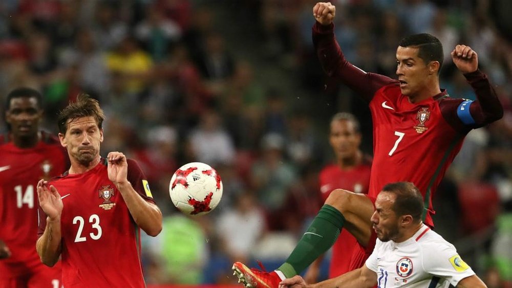 Ronaldo put in a fantastic performance against Spain. GOAL