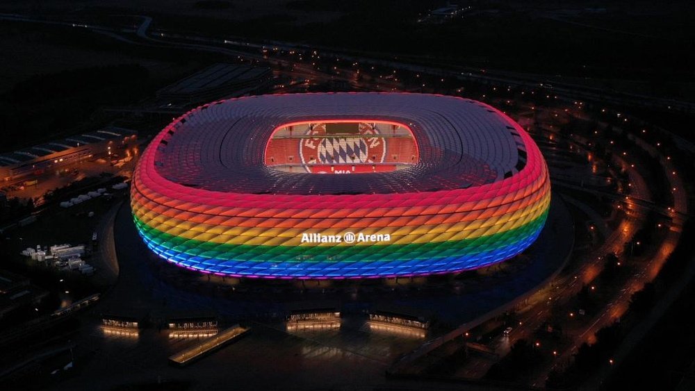 UEFA have defended the decision to reject the rainbow request. AFP
