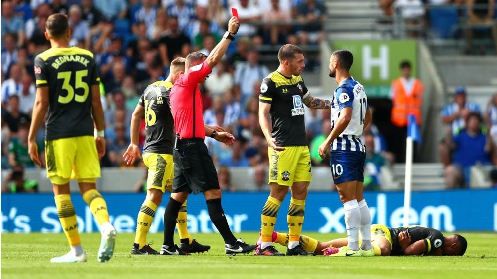 Lineker and Carney condemn Brighton striker Andone for red-card lunge. GOAL