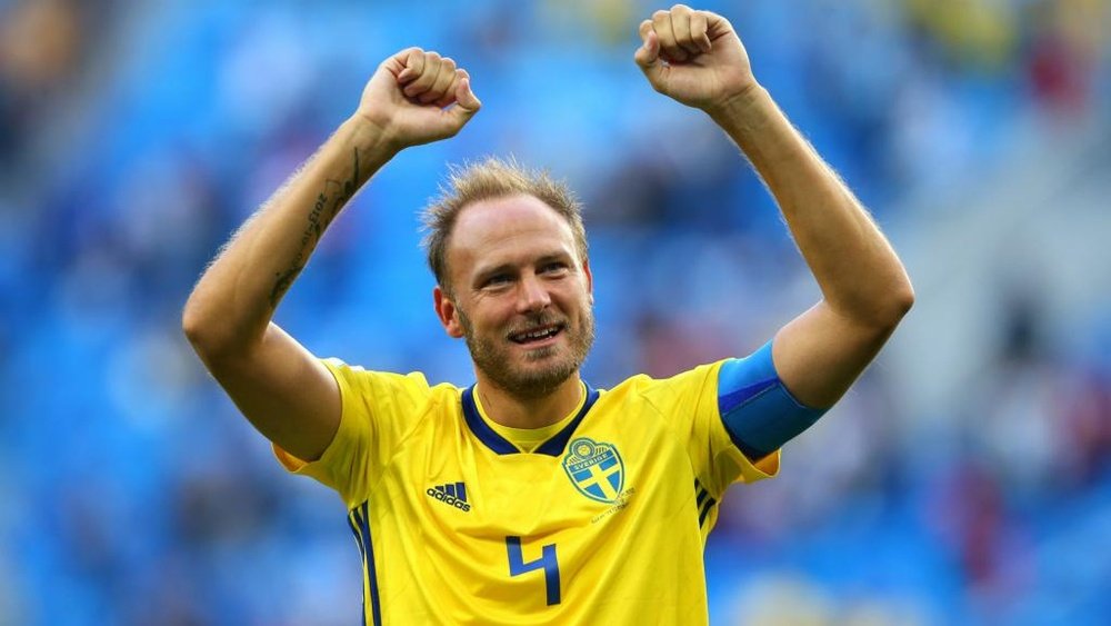 Andreas Granqvist scored twice at the World Cup in Russia. GOAL