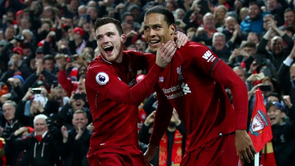 Van Dijk says Robertson is the best left-back in England. GOAL