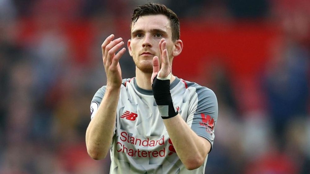 Liverpool's Robertson has treatment on infected hand. GOAL