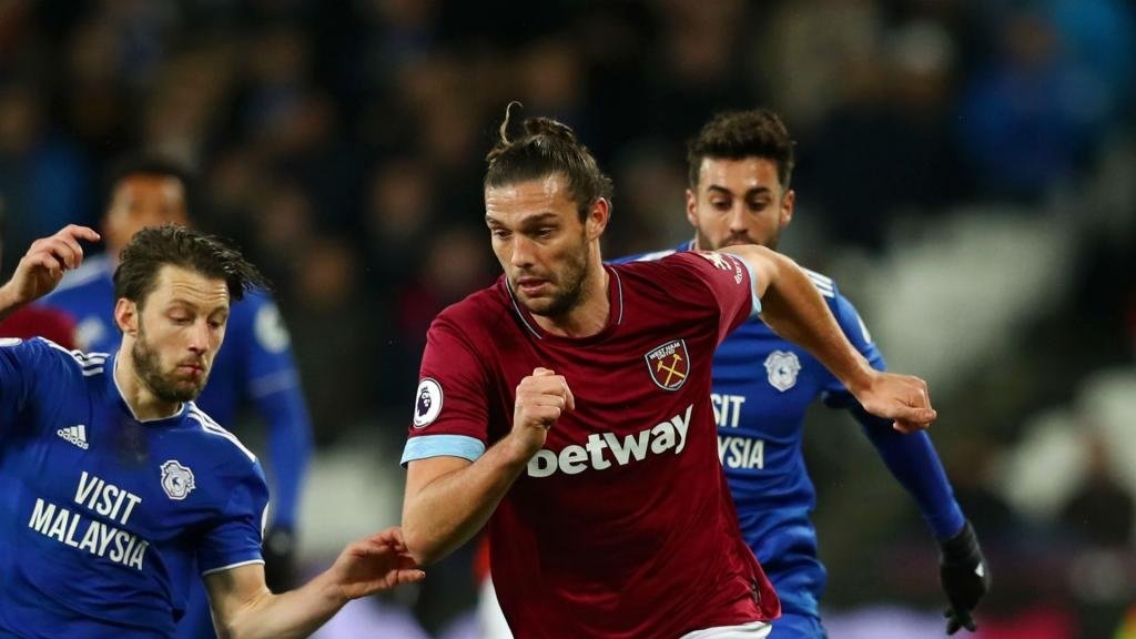 Andy Carroll in action against Cardiff. GOAL