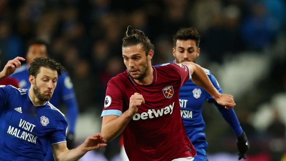 Andy Carroll in action against Cardiff. GOAL