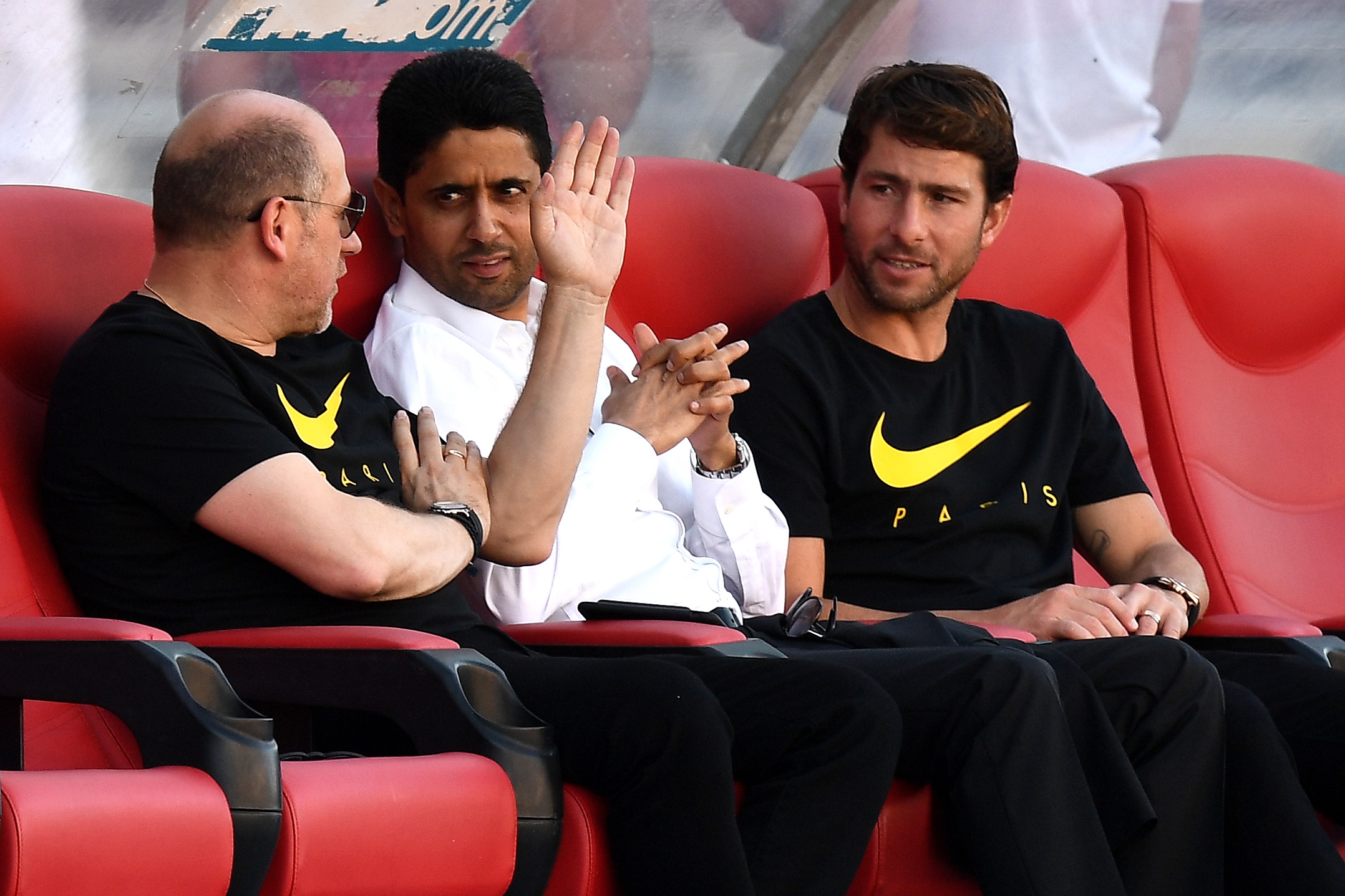 Antero Henrique, Nasser Al-Khelaifi et Maxwell. Goal