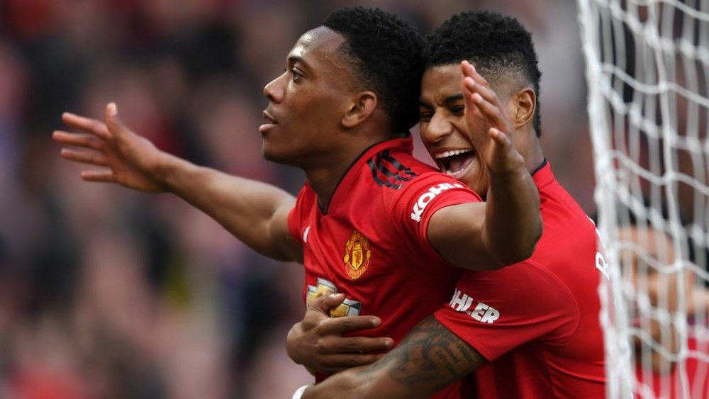 Martial (L) and Rashford could play in different positions in Man U front line. GOAL