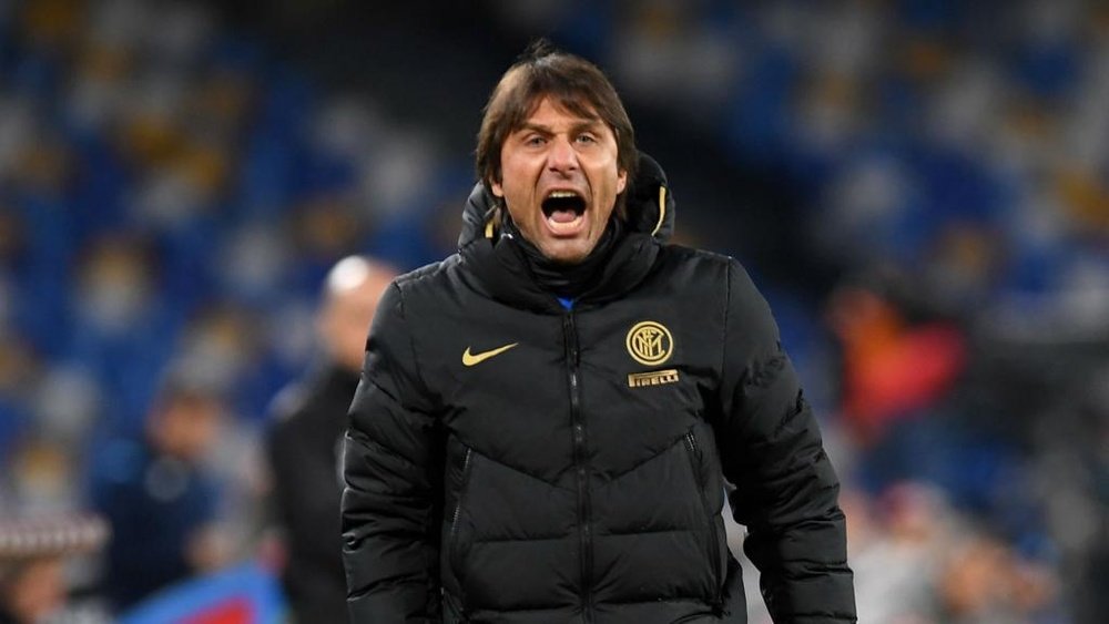 Conte picked up his 100th Serie A win as coach when Inter beat Napoli. GOAL