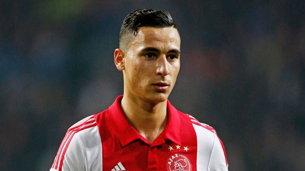Anwar El Ghazi in action with Ajax. Goal