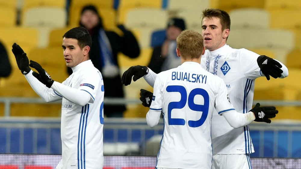 Artem Besedin celebrates scoring for Rostov. Goal