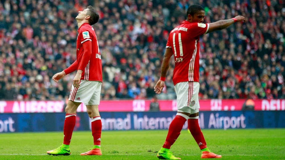 Bayern's Lewandowski and Costa on Saturday. Goal