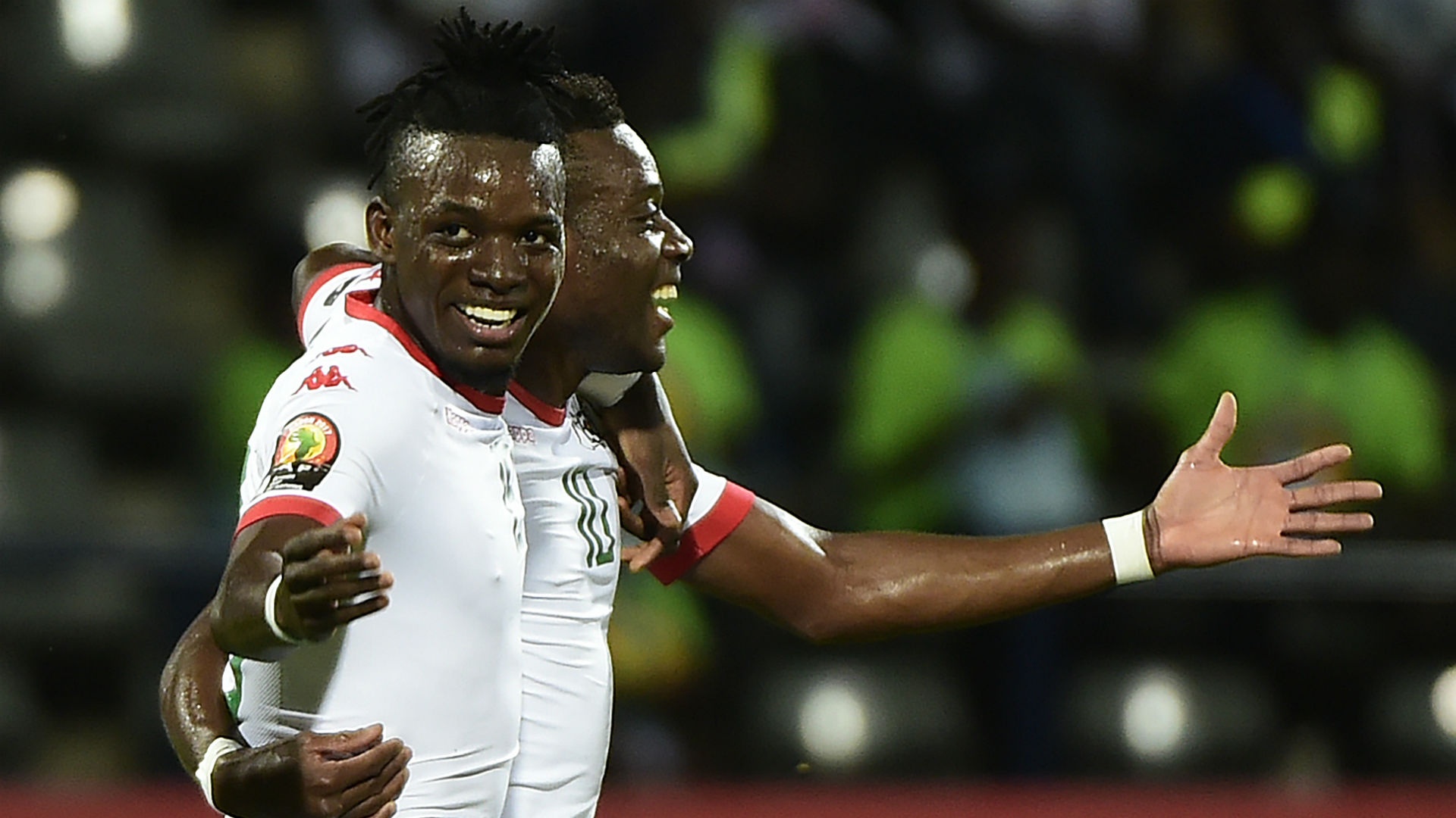 Bertrand Traore celebrating. Goal