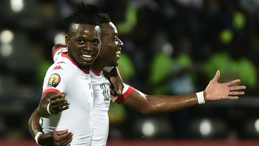 Bertrand Traore celebrating. Goal
