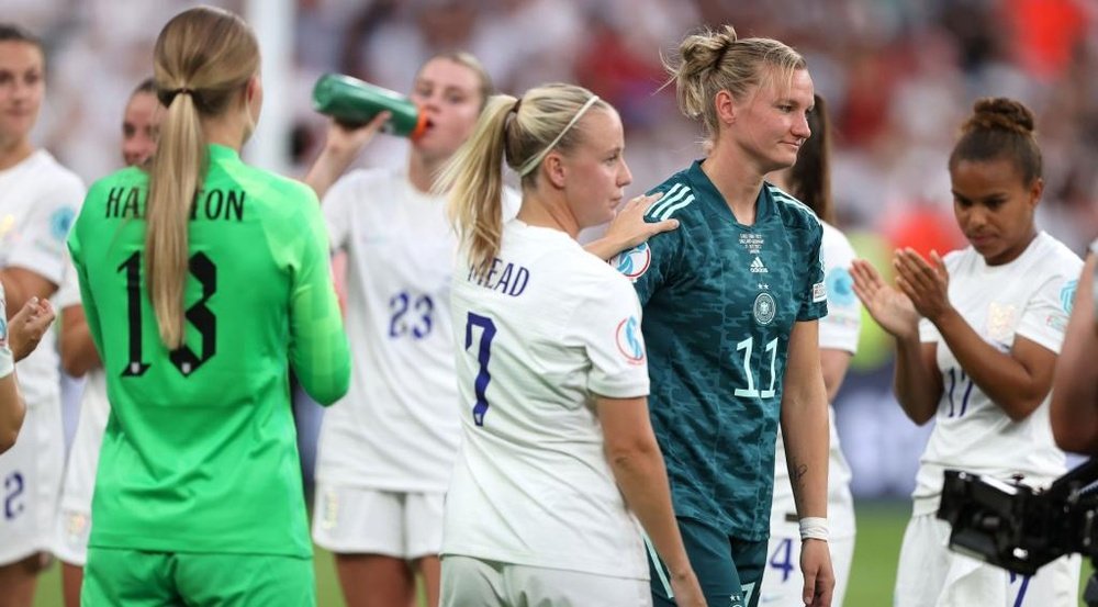 Beth Mead and Alexandra Popp both made UEFA's team of the tournament. GOAL
