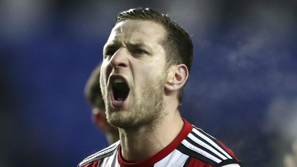 Billy Sharp scored 3 to put Sheffield United top. GOAL