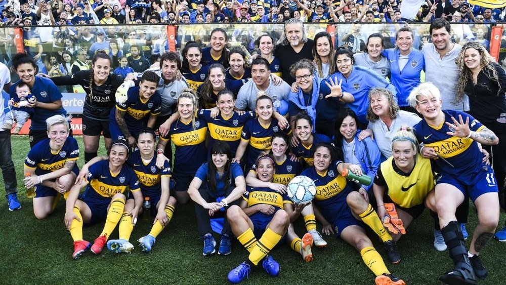 Boca thrash River 5-0 in first women's Superclasico of professional era. GOAL