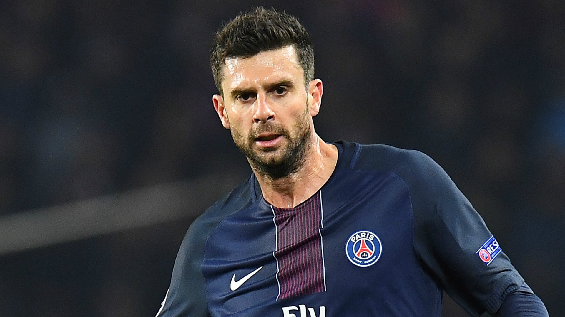 Thiago Motta, joueur du PSG, lors d'un  match de Ligue 1. AFP