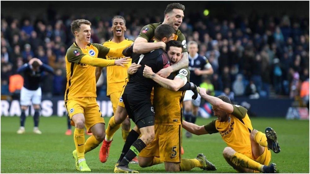 Brighton book their place in the semis in dramatic fashion. GOAL