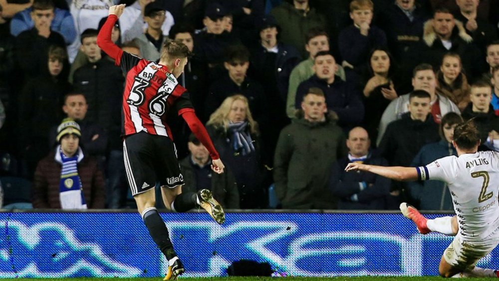 Late Brooks strike sends Blades top. GOAL