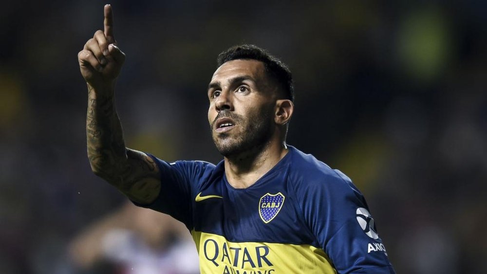 Tevez was on the bench in the first game. GOAL