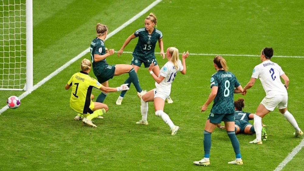 Chloe Kelly was jubilant after scoring the winner in the Euro 2022 final. AFP