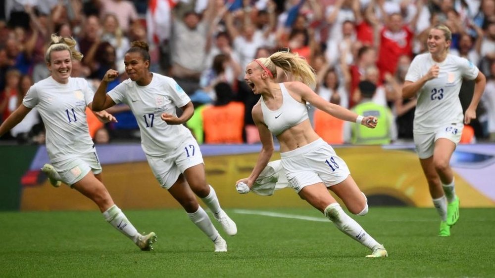 Chloe Kelly got the winner for England against Germany in the Euro 2022 final. GOAL