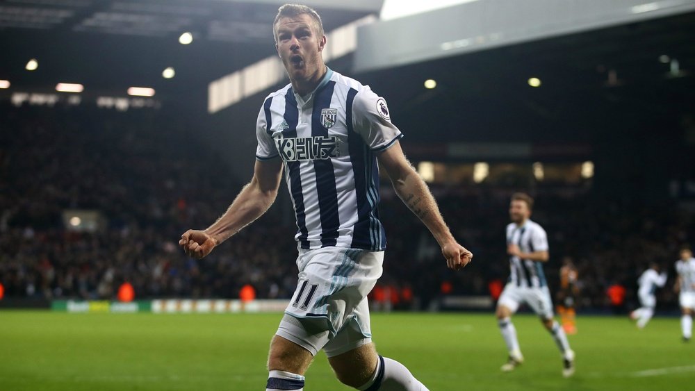 Chris Brunt celebrating one of his goals for West Brom. Goal