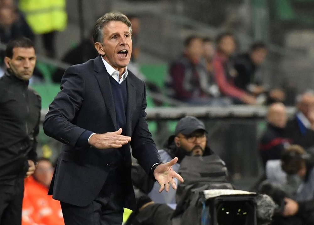 Puel était en conférence de presse avant le match contre Rennes. AFP